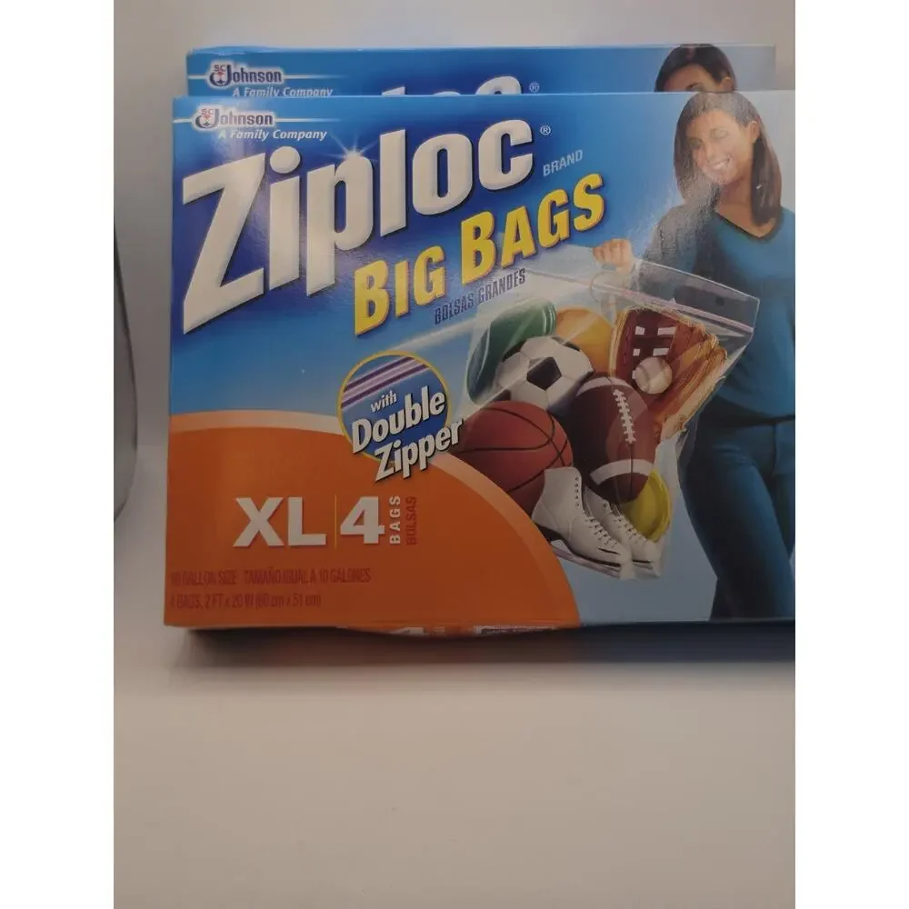 10 Bags Ziploc Big Bag XL Double Zipper 24